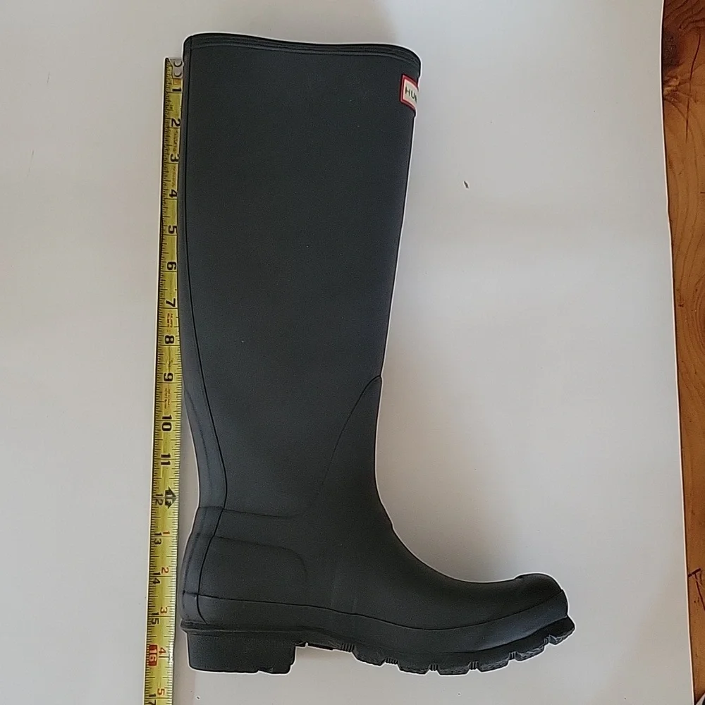 Hunter women's tall gray boots sz 5 Garden Girl Rain Boots Mud Boots